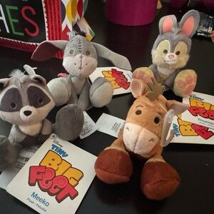 Disney Meeko Thumper Eeyore Bullseye Tiny Big Feet Plush